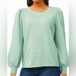 Members Mark Fashion Sleeves Women’s sweatshirt - Aqua Slate - XXL
